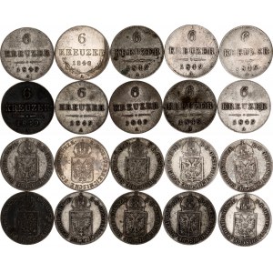 Austria 10 x 6 Kreuzer 1849 A