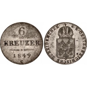 Austria 6 Kreuzer 1849 C