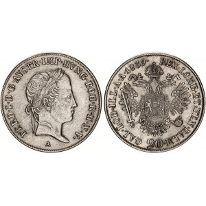 Austria 20 Kreuzer 1839 A