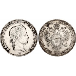 Austria 20 Kreuzer 1842 M