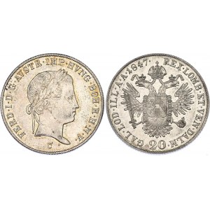 Austria 20 Kreuzer 1847 C