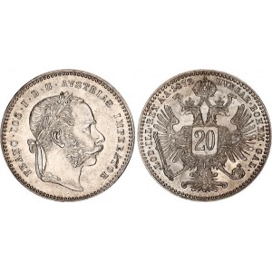 Austria 20 Kreuzer 1872 Rare