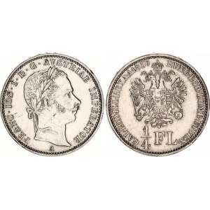 Austria 1/4 Florin 1859 A