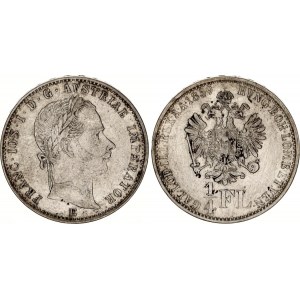 Austria 1/4 Florin 1859 E