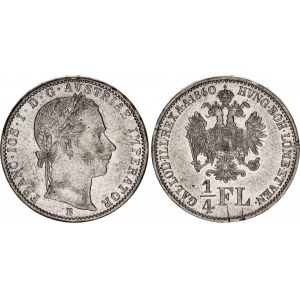 Austria 1/4 Florin 1860 B