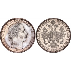 Austria 1 Florin 1860 E NGC AU