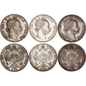 Austria 3 x 2 Florin 1878 - 1889