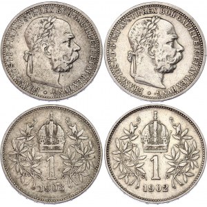 Austria 2 x 1 Corona 1902 - 1903