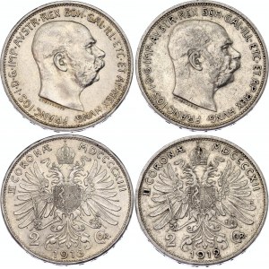 Austria 2 x 2 Corona 1912 - 1913