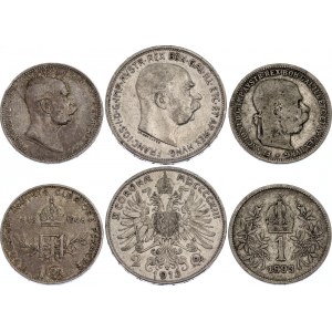 Austria Lot of 3 Coins 1893 - 1913