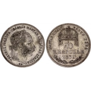 Hungary 20 Krajczar 1869 KB