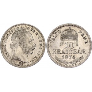 Hungary 10 Krajczar 1874 KB