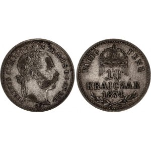 Hungary 10 Krajczar 1874 KB
