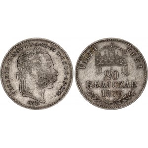 Hungary 20 Krajczar 1870 GYF