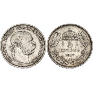 Hungary 5 Korona 1907 KB