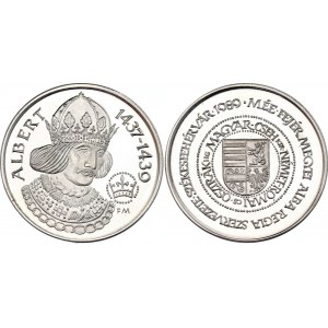 Hungary Commemorative Silver Medal 550th Anniversary of the Death of Albert 1989 FM