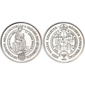 Hungary Commemorative Silver Medal King Istvan III 1989 FM