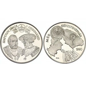 Hungary Commemorative Silver Medal Szapolyai János & Ferdinand I 1990 FM