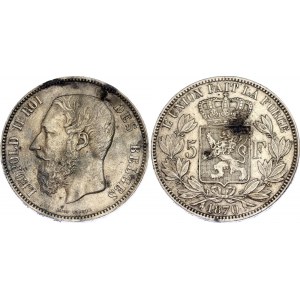 Belgium 5 Francs 1870