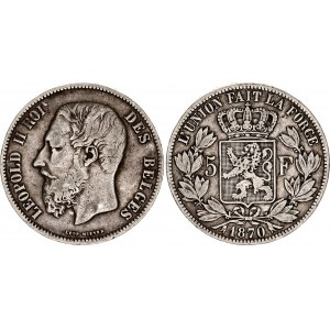 Belgium 5 Francs 1870