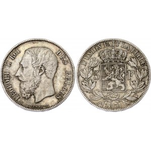 Belgium 5 Francs 1871