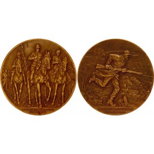 Belgium Commemorative Bronze Medal WW I - Flanders Offensive 1918