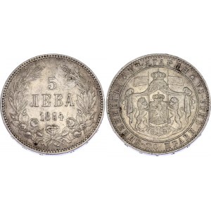 Bulgaria 5 Leva 1884