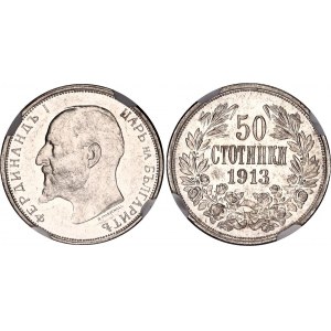 Bulgaria 50 Stotinki 1913 NGC UNC