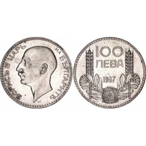 Bulgaria 100 Leva 1937 NGC AU