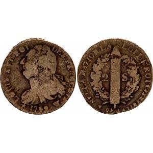 France 2 Sols 1792 W