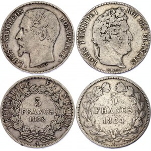 France 2 x 5 Francs 1834 - 1852 H & A