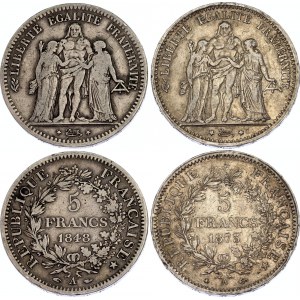 France 2 x 5 Francs 1848 - 1873 A