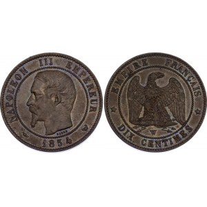 France 10 Centimes 1854 W
