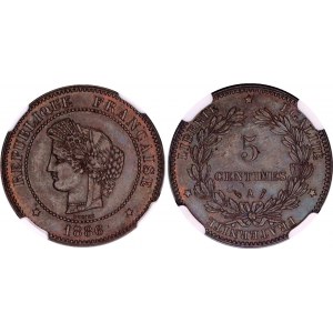 France 5 Centimes 1886 A NGC UNC