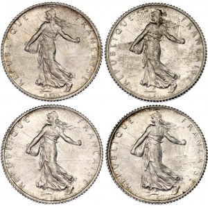 France 4 x 1 Franc 1916 - 1919
