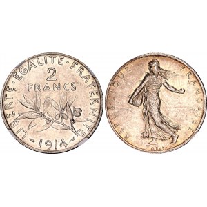 France 2 Francs 1914 NGC UNC
