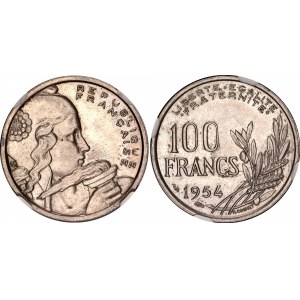 France 100 Francs 1954 CCG AU55