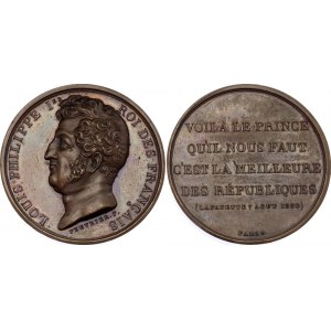 France Bronze Medal Louis-Philippe I - Coronation 1830