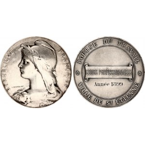 France St. Etienne Silver Medal Labor Scholarship 1859 with Original Case