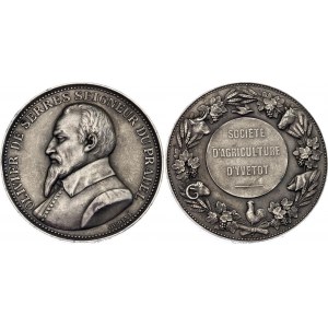 France Silver Prize Medal Olivier de Serres - Yvetot Agricultural Society 1870 - 1940 (ND)