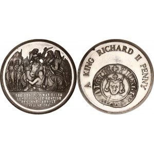 Great Britain Silver Medal Death of Wat Tyler / King Richard II Penny 20th Century (ND)