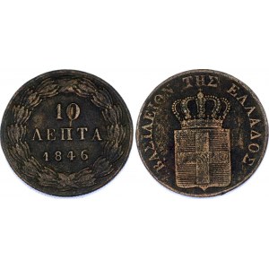 Greece 10 Lepta 1846