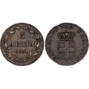 Greece 5 Lepta 1851