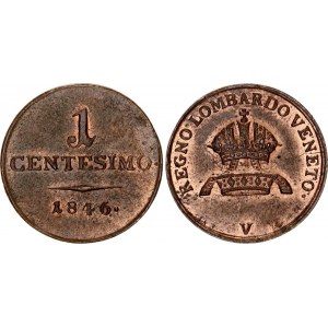Italian States Lombardy-Venetia 1 Centesimo 1846 V