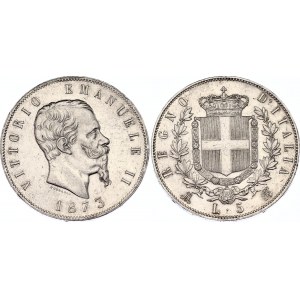 Italy 5 Lire 1873 M BN