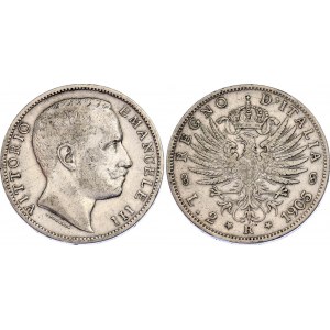 Italy 2 Lire 1905 R
