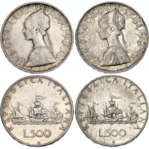 Italy 2 x 500 Lire 1959 - 1960