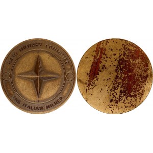 Italy Uniface Copper Medal NATO MILITARY COMMITTEE - THE ITALIAIN MILREP 2nd Half of 20th Century (ND)