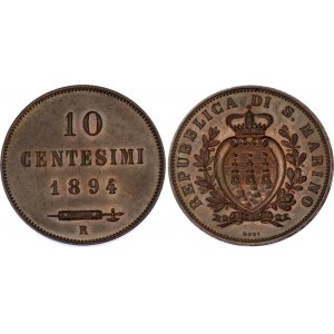 San Marino 10 Centesimi 1894 R