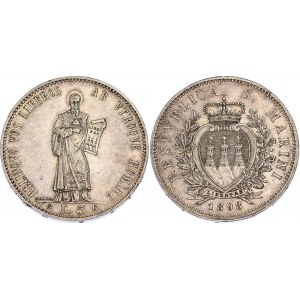 San Marino 5 Lire 1898 R